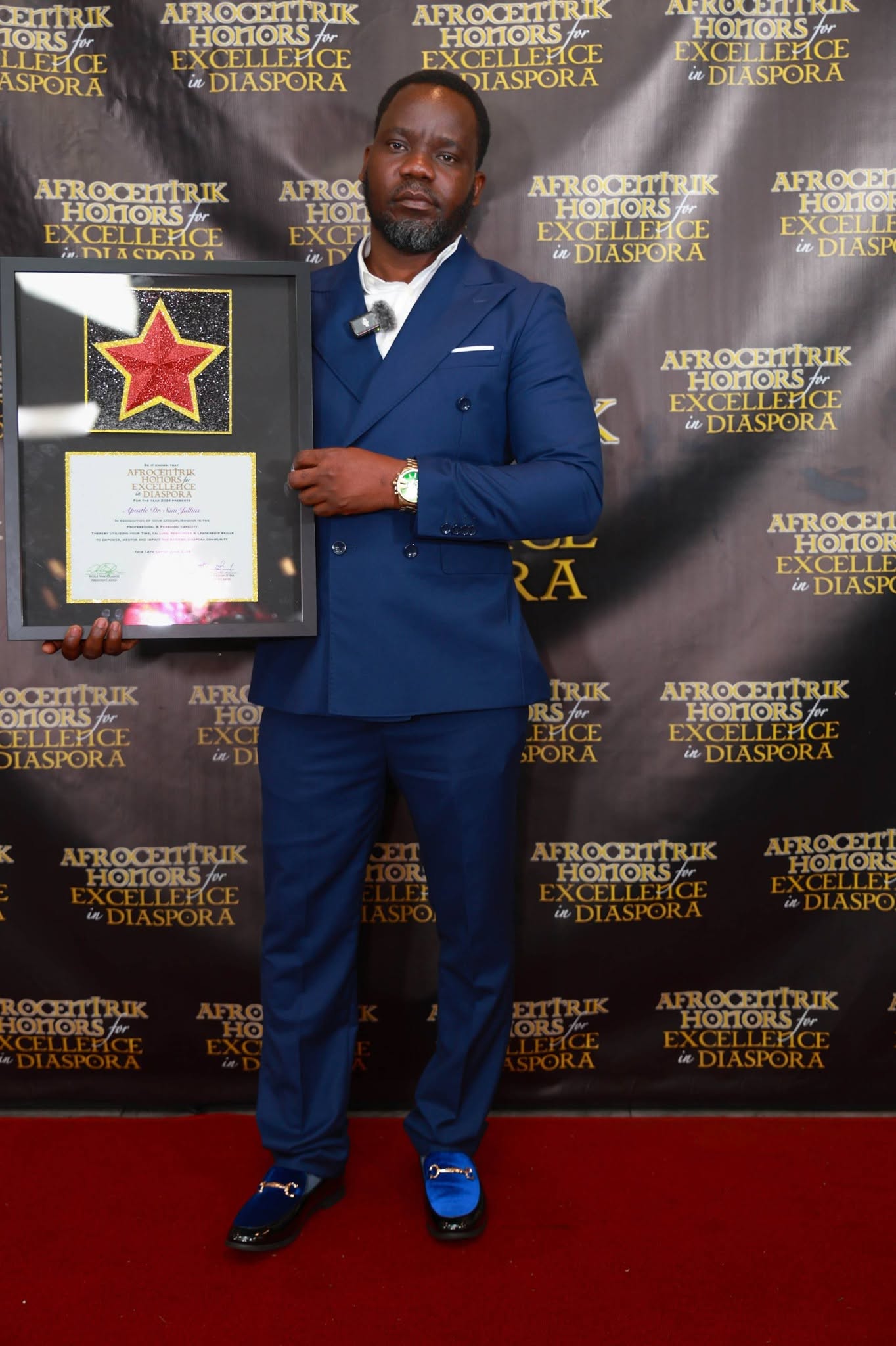 DR. SAM JULLIUS BAGS PRESTIGIOUS AFROCENTRIC DIASPORA LEADERSHIP HONOUR.